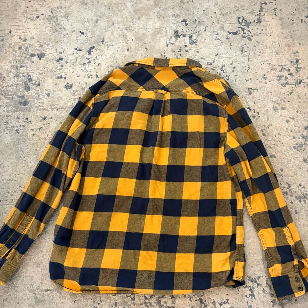 Vans Yellow and Black Checkered Flannel Shirt - Picture 6 of 6
